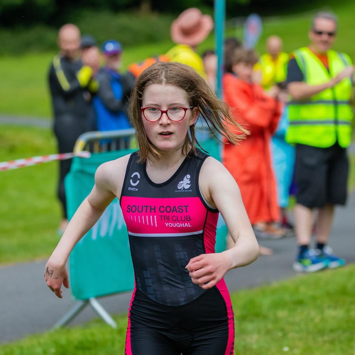 A young girl running