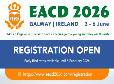 EACD 2026 logo and text Registration Open. 